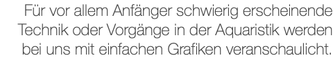 Für vor allem Anfänger schwierig erscheinende Technik oder Vorgänge in der Aquaristik werden bei uns mit einfachen Grafiken veranschaulicht.
